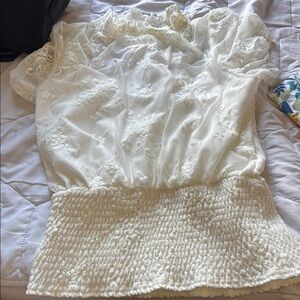 Chic Ivory Lace Blouse